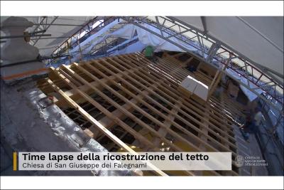 copertura San Giuseppe dei Falegnami VIDEO